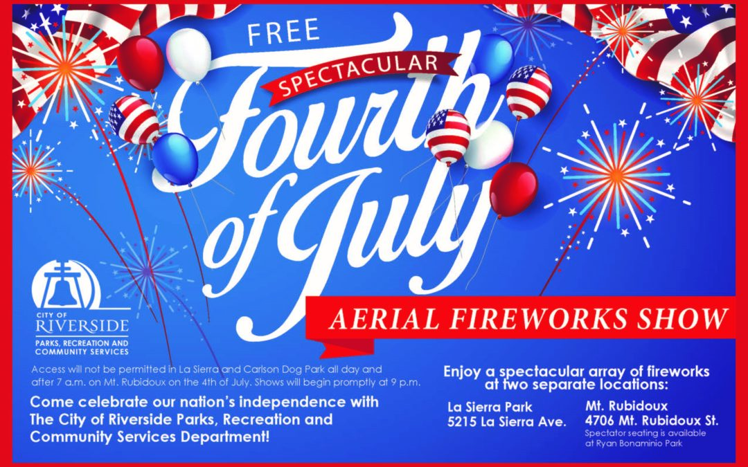 4th of July Aerial Fireworks Show- Mt Rubidoux